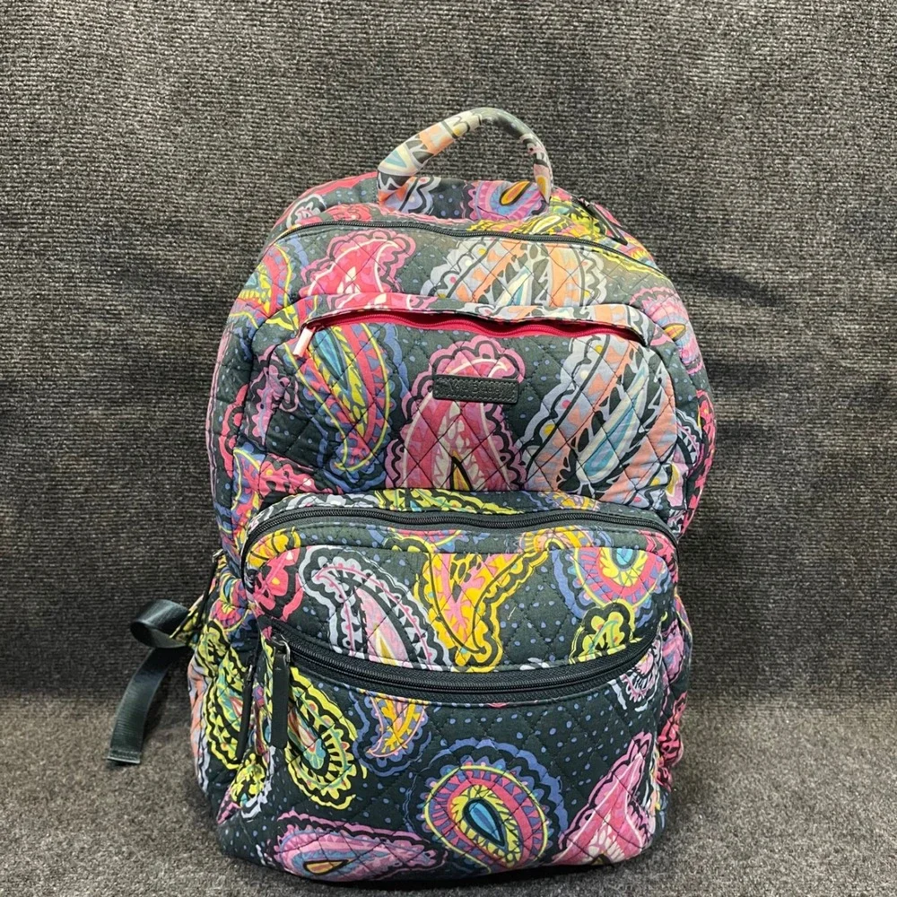 Vera Bradley Twilight Paisley Pattern Travel Bag Lighten Up Essential Backpack